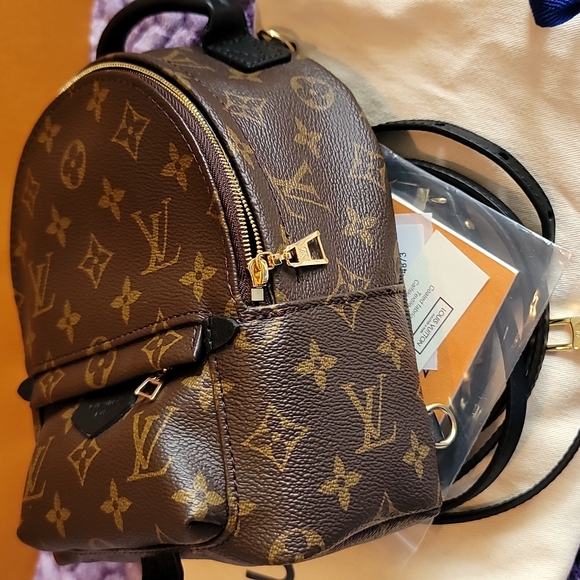 Louis Vuitton Mini Palm Springs Backpack Monogram Flower New Tags - Picture 13 of 17